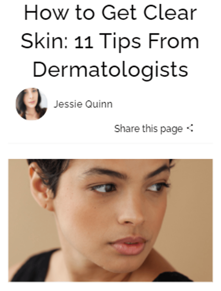 check out the full post [here](https://www.dermstore.com/blog/how-to-get-clear-skin/)