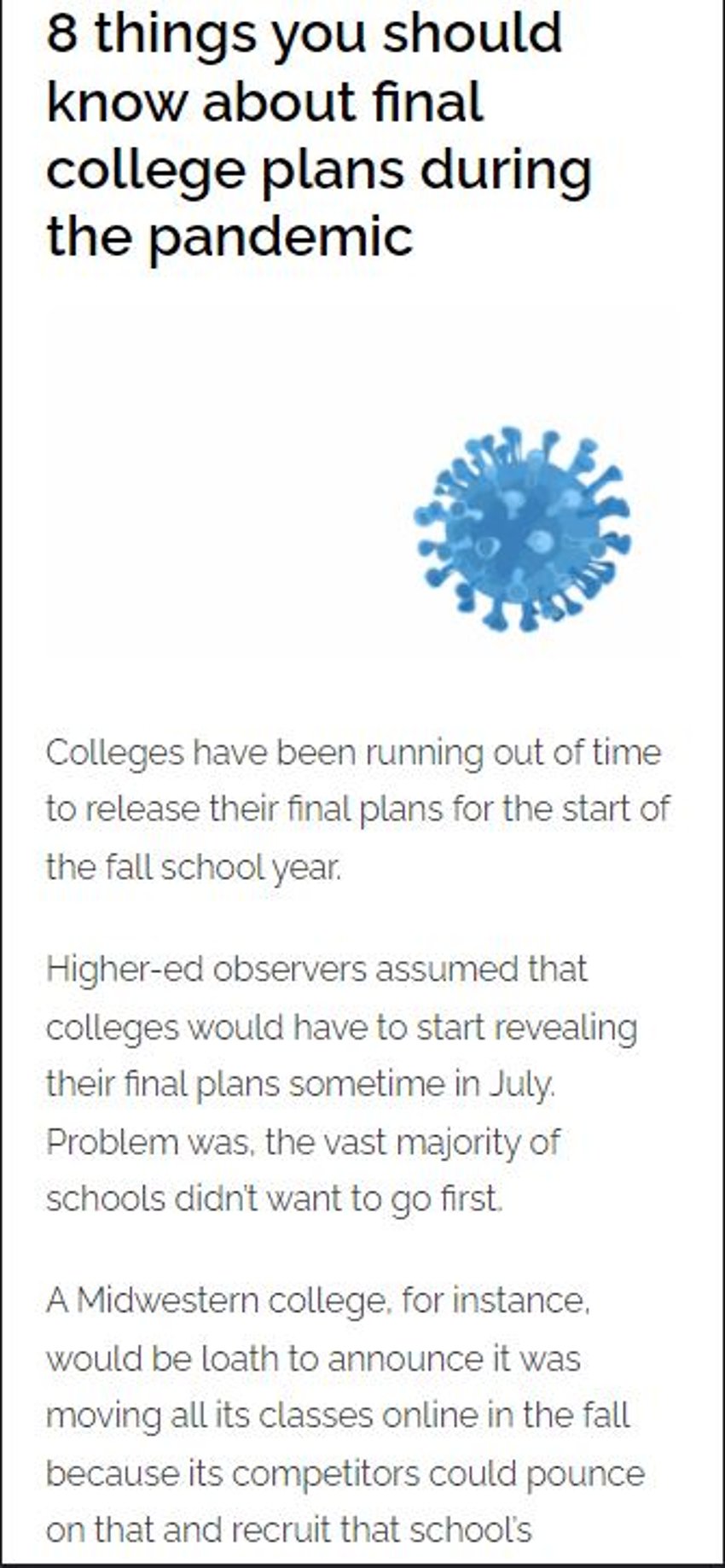 check out the full post [here](https://thecollegesolution.com/8-things-you-should-know-about-final-college-plans-during-the-pandemic/)