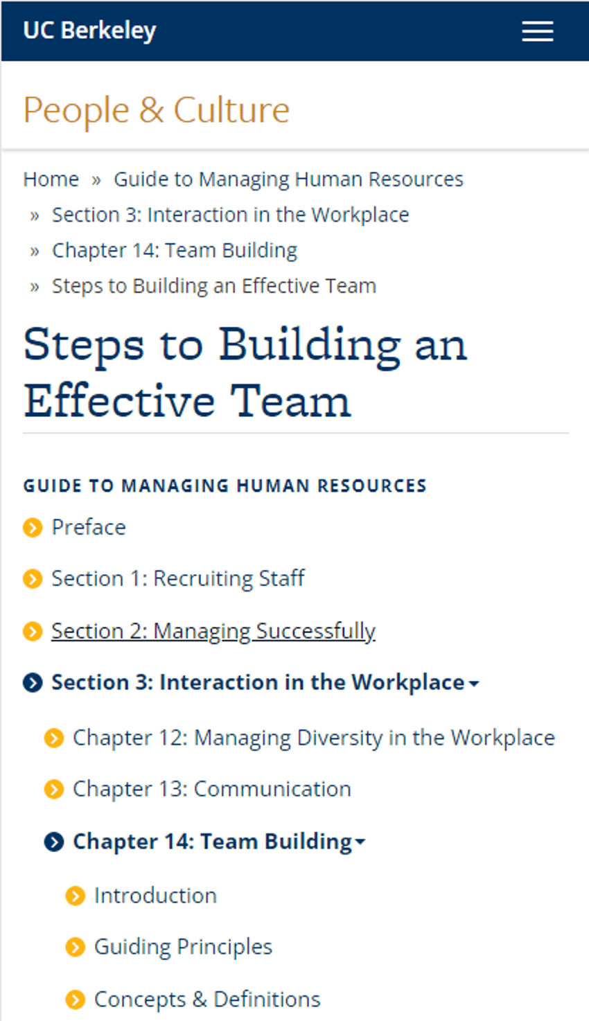 check out the full post [here](https://hr.berkeley.edu/hr-network/central-guide-managing-hr/managing-hr/interaction/team-building/steps)