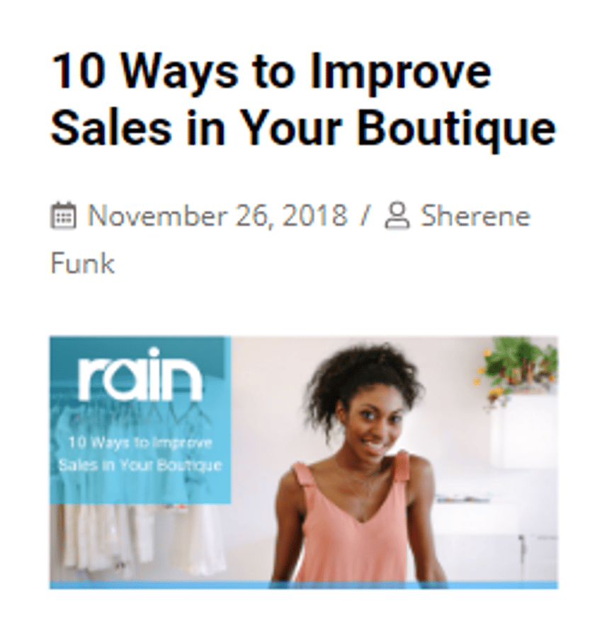 check out the full post [here](https://blog.rainpos.com/10-ways-to-improve-sales-in-your-boutique/)