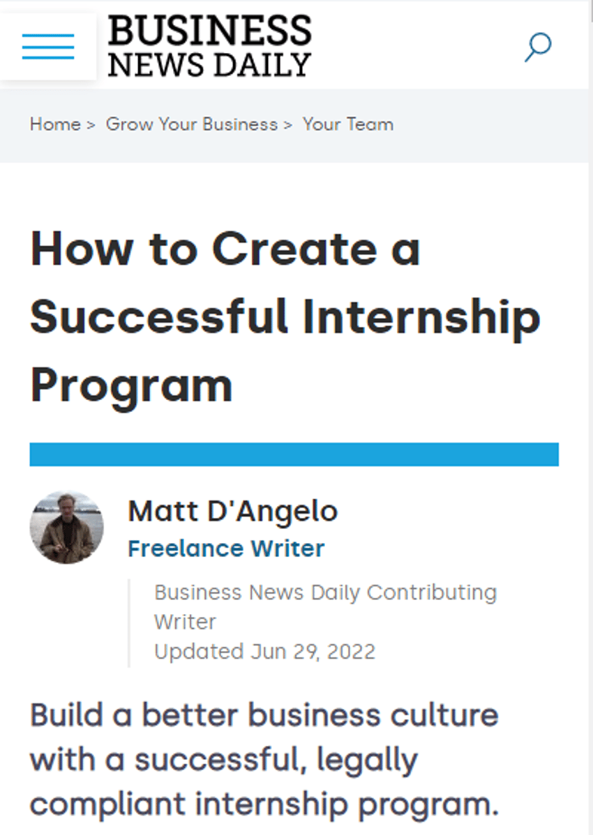 check out the full post [here](https://www.businessnewsdaily.com/8394-create-internship-program.html)